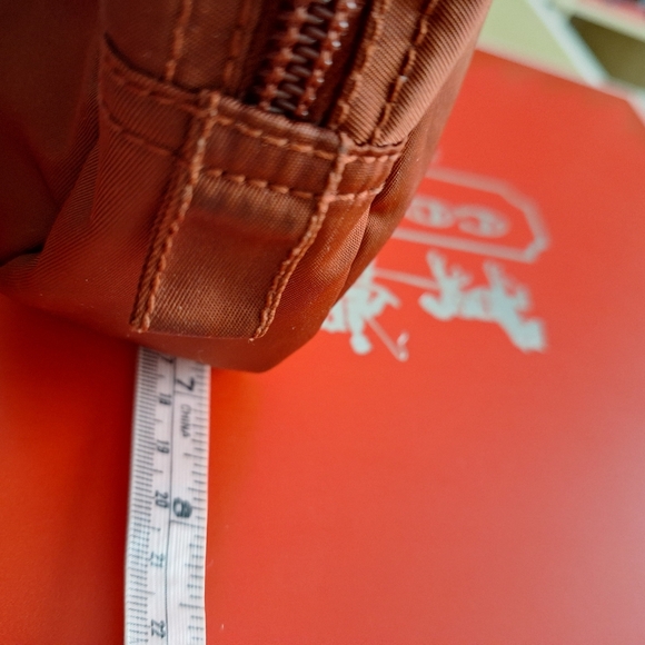 Prada Rust Nylon Zip Small Pouch - Picture 13 of 15